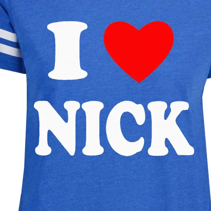 I Love Nick I Big Red Heart Nick Enza Ladies Jersey Football T-Shirt