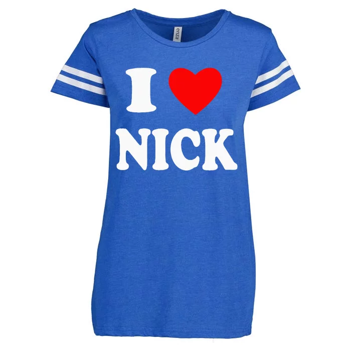 I Love Nick I Big Red Heart Nick Enza Ladies Jersey Football T-Shirt