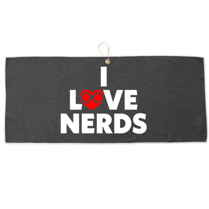 I Love Nerds Funny Large Microfiber Waffle Golf Towel