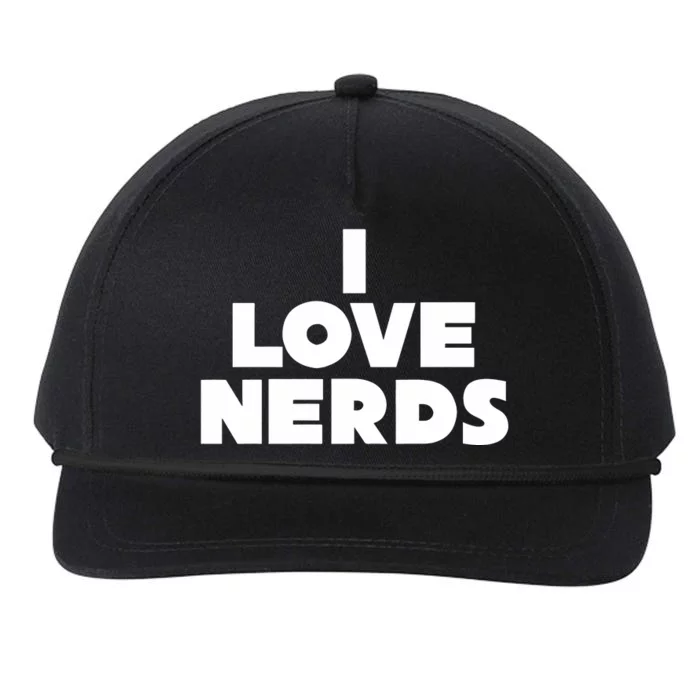 I Love Nerds Snapback Five-Panel Rope Hat