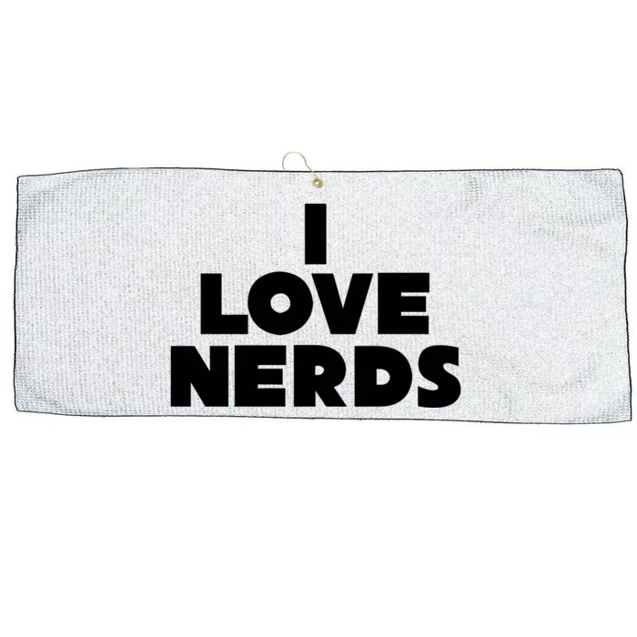 I Love Nerds Large Microfiber Waffle Golf Towel