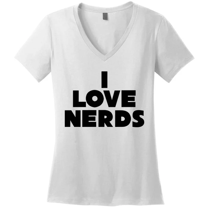 I Love Nerds Women's V-Neck T-Shirt