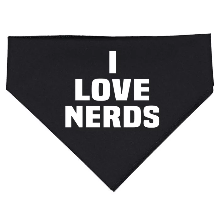 I Love Nerds Funny USA-Made Doggie Bandana