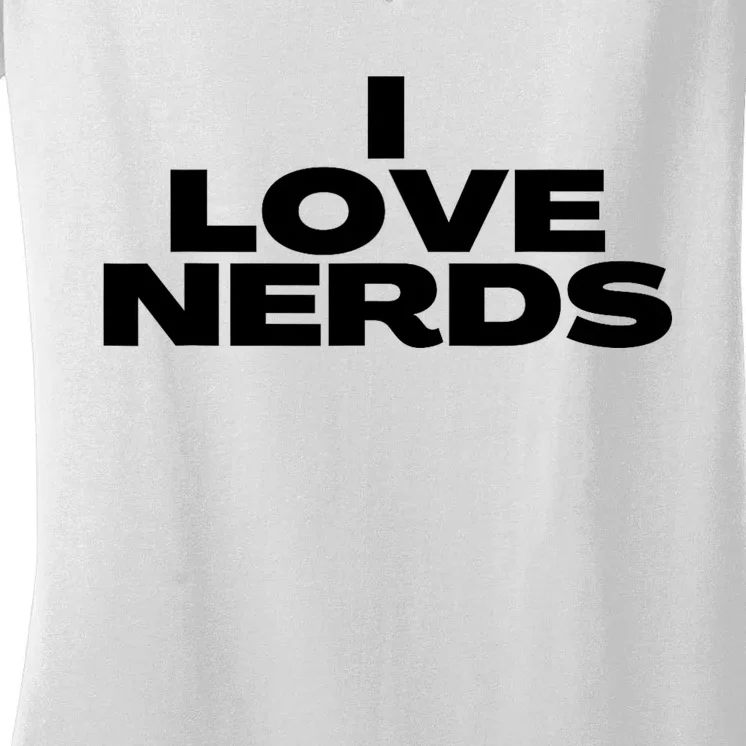 I Love Nerds Women's V-Neck T-Shirt