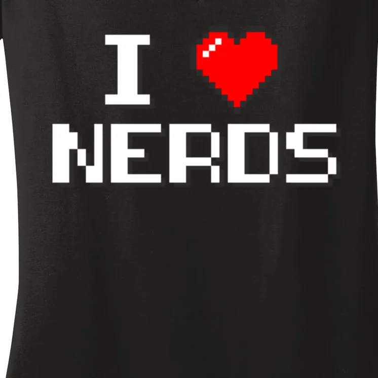 I Love Nerds Women's V-Neck T-Shirt