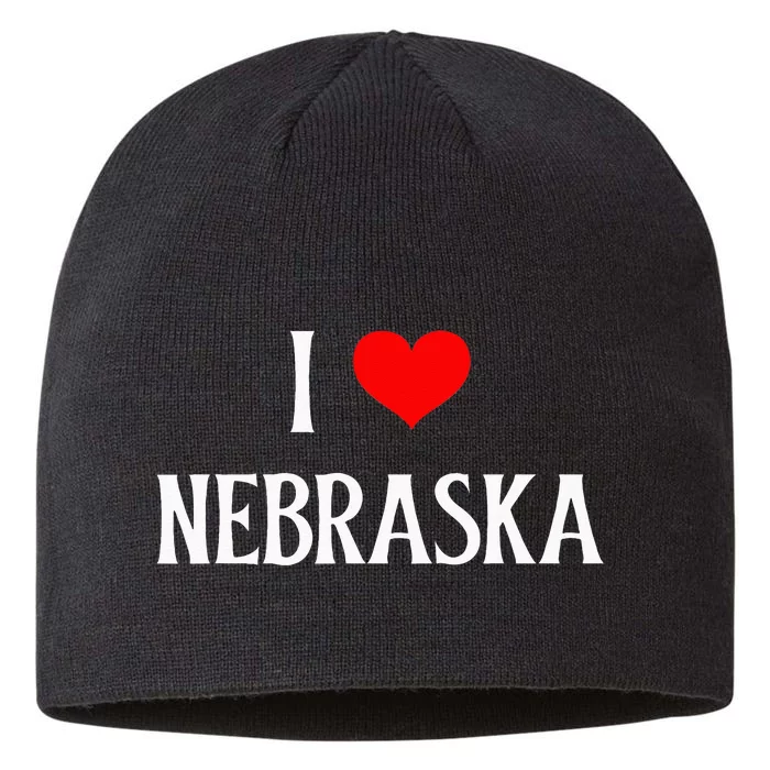 I Love Nebraska I Heart Nebraska NE Holiday Travel Souvenir 8 1/2in Sustainable Knit Beanie