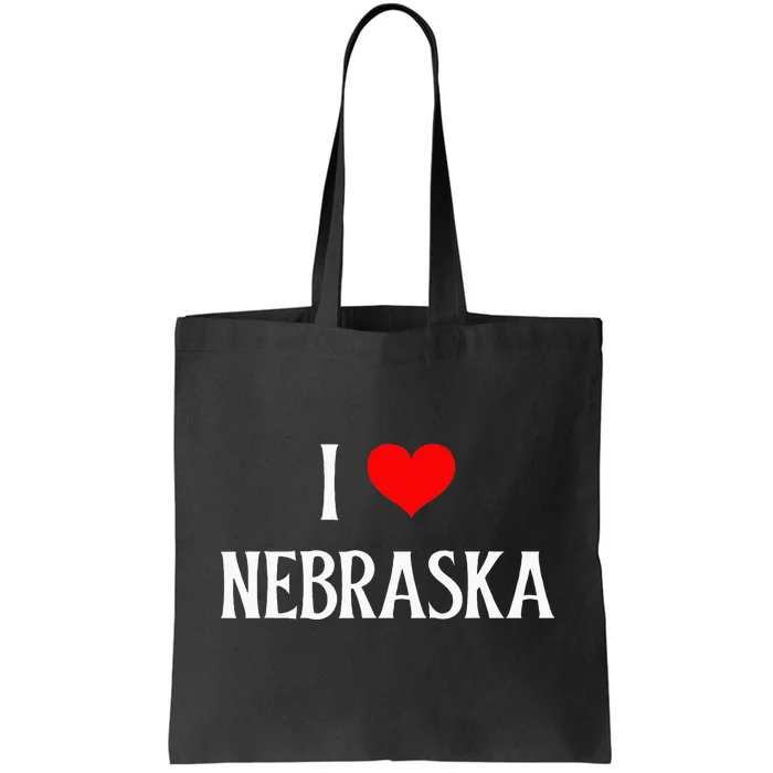 I Love Nebraska I Heart Nebraska NE Holiday Travel Souvenir Tote Bag