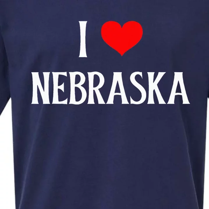 I Love Nebraska I Heart Nebraska NE Holiday Travel Souvenir Sueded Cloud Jersey T-Shirt