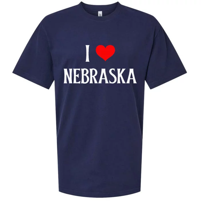 I Love Nebraska I Heart Nebraska NE Holiday Travel Souvenir Sueded Cloud Jersey T-Shirt