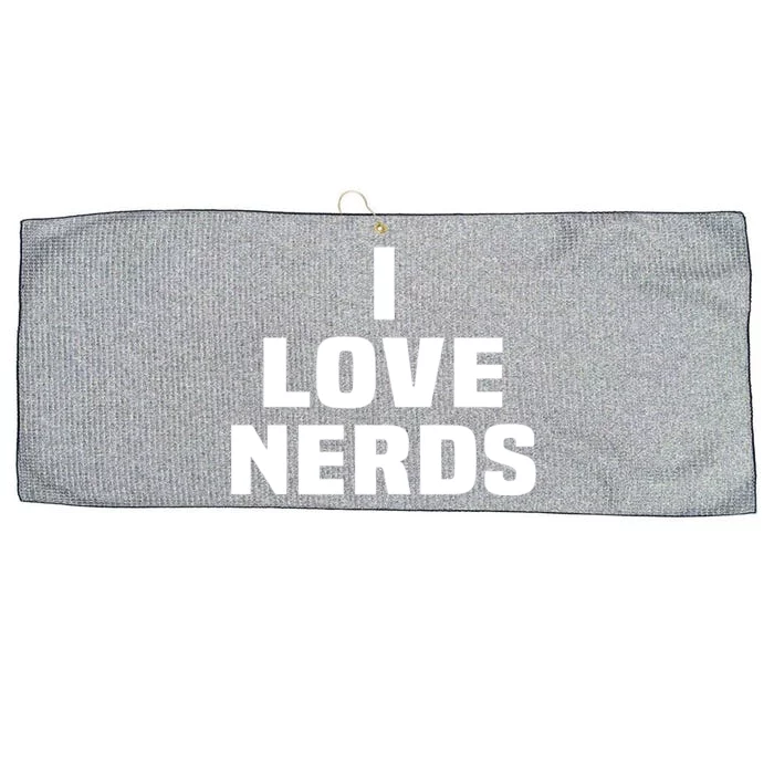 I Love Nerds Large Microfiber Waffle Golf Towel