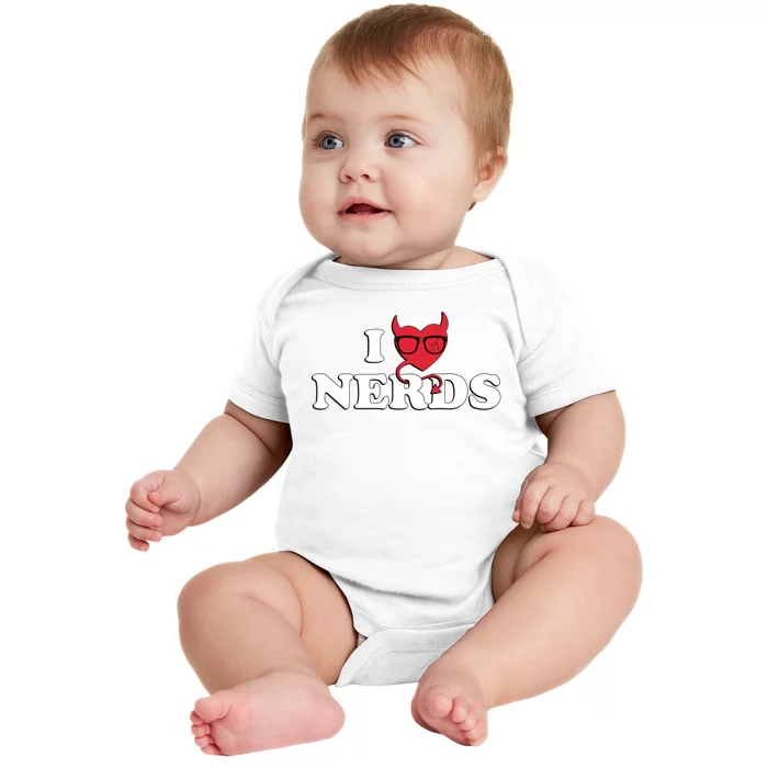 I Love Nerds Baby Bodysuit