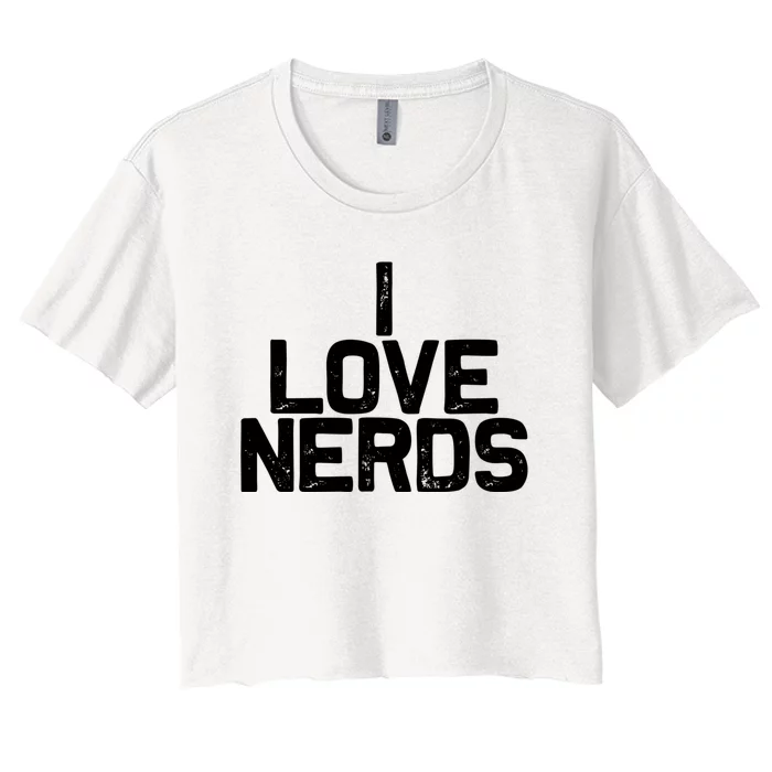 I Love Nerds Women's Crop Top Tee