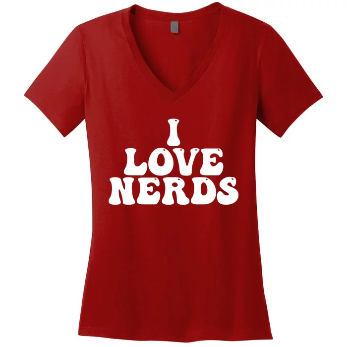 I Love Nerds Women's V-Neck T-Shirt