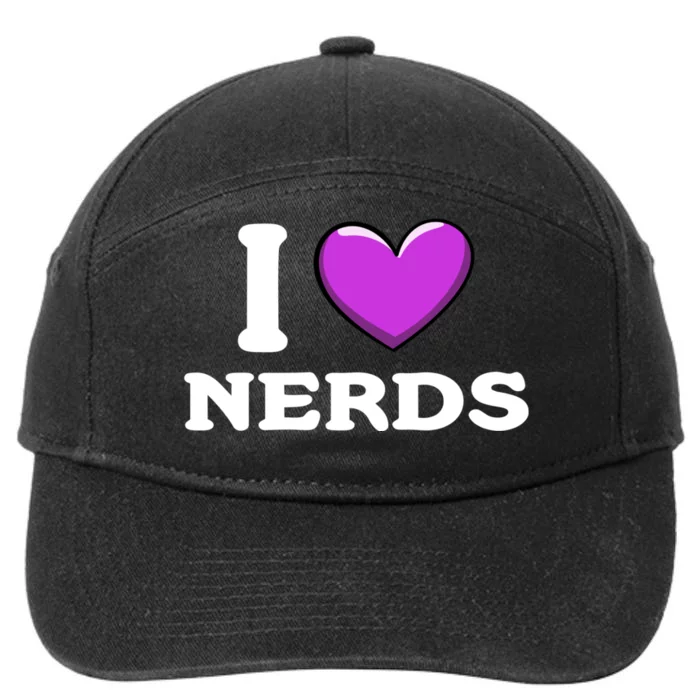 I Love Nerds 7-Panel Snapback Hat