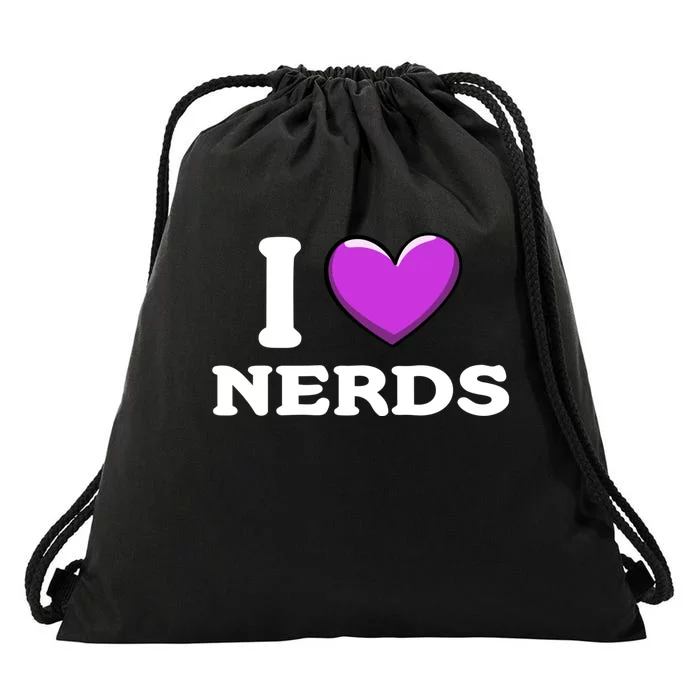 I Love Nerds Drawstring Bag