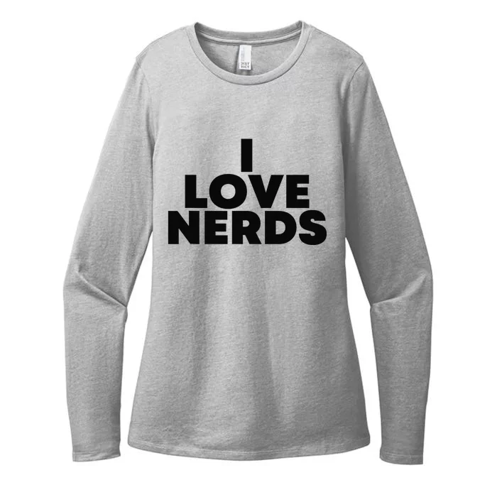 I Love Nerds Womens CVC Long Sleeve Shirt