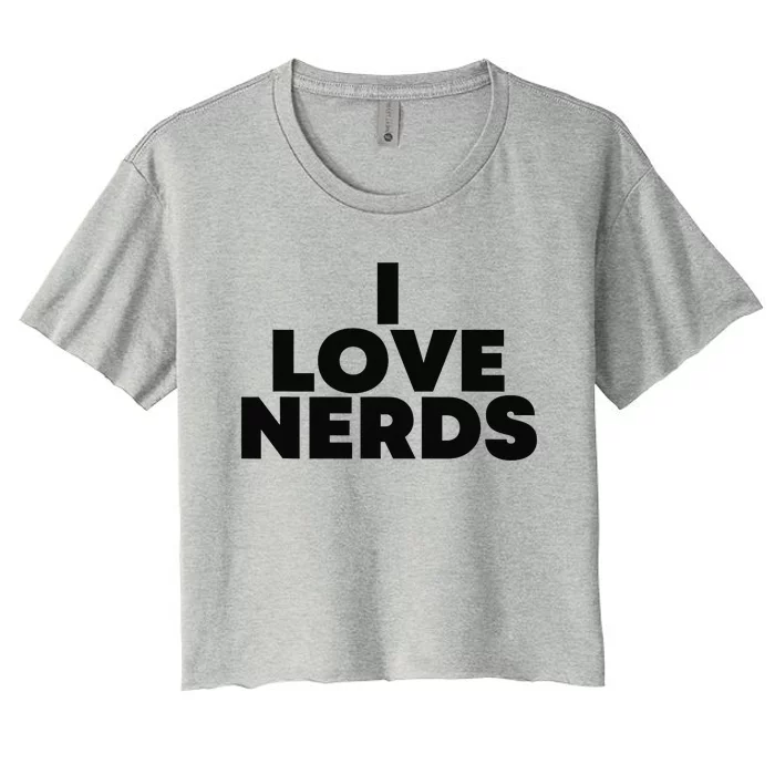 I Love Nerds Women's Crop Top Tee