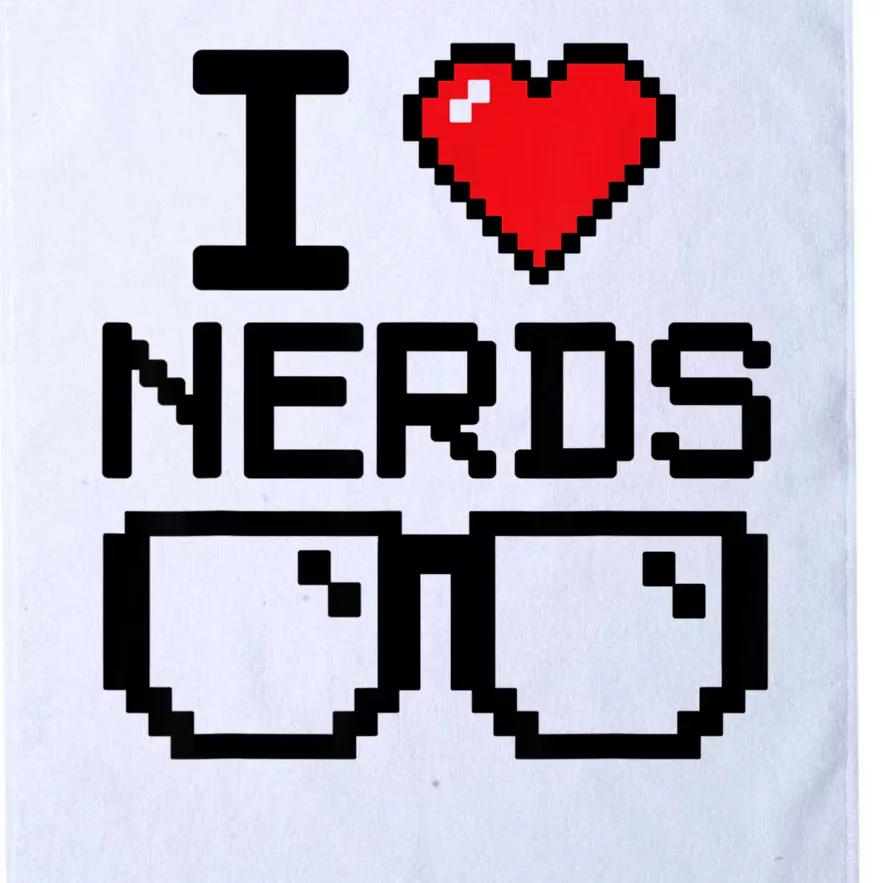 I Love Nerds For Science Or Book Lovers And Knowledge Geeks Platinum Collection Golf Towel