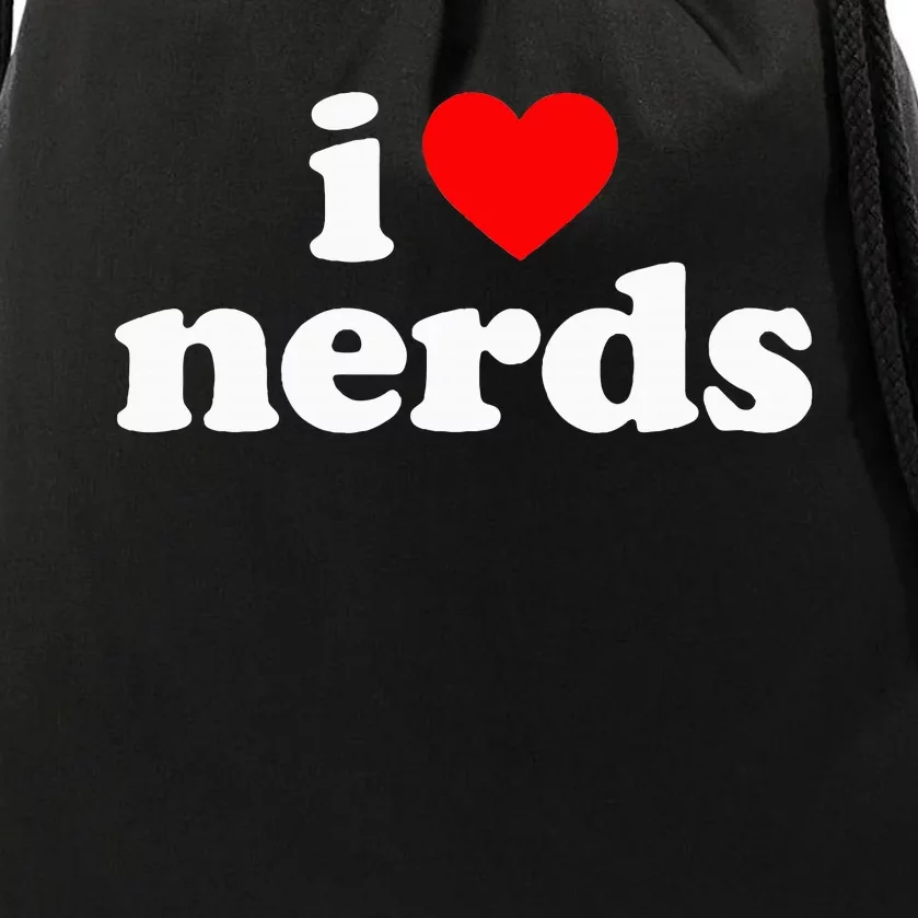 I Love Nerds Drawstring Bag