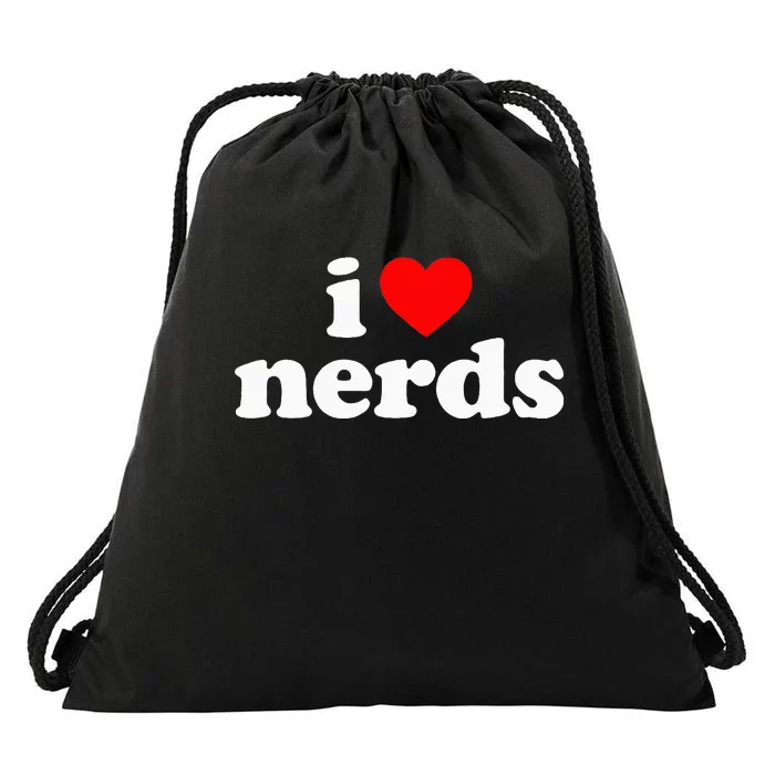 I Love Nerds Drawstring Bag