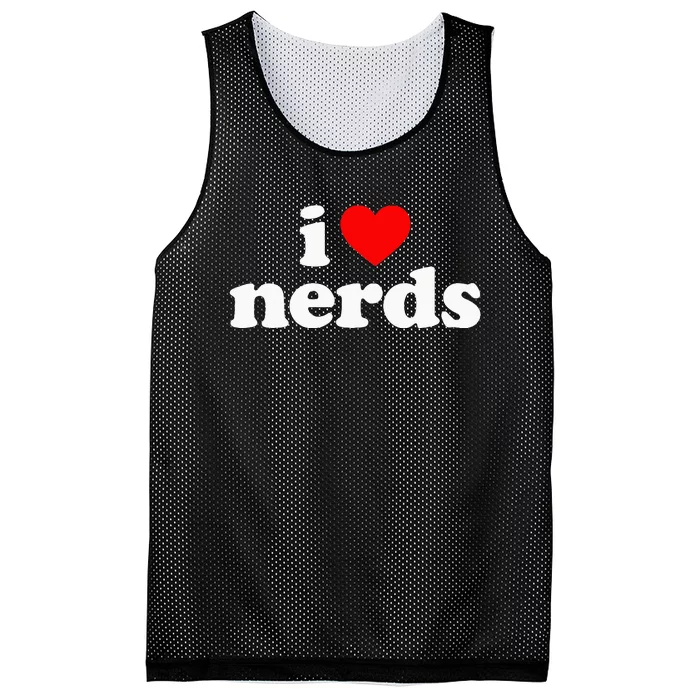 I Love Nerds Mesh Reversible Basketball Jersey Tank