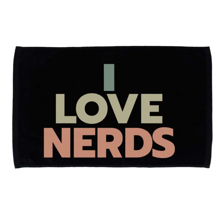 I Love Nerds Retro Vintage Microfiber Hand Towel