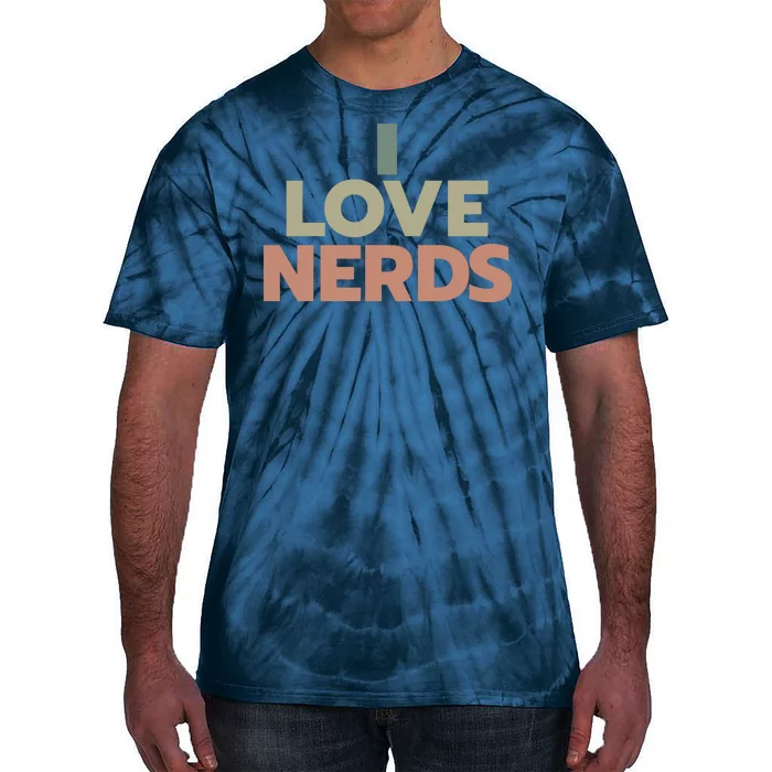 I Love Nerds Retro Vintage Tie-Dye T-Shirt