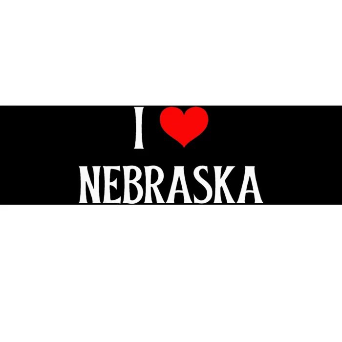 I Love Nebraska I Heart Nebraska NE Holiday Travel Souvenir Bumper Sticker