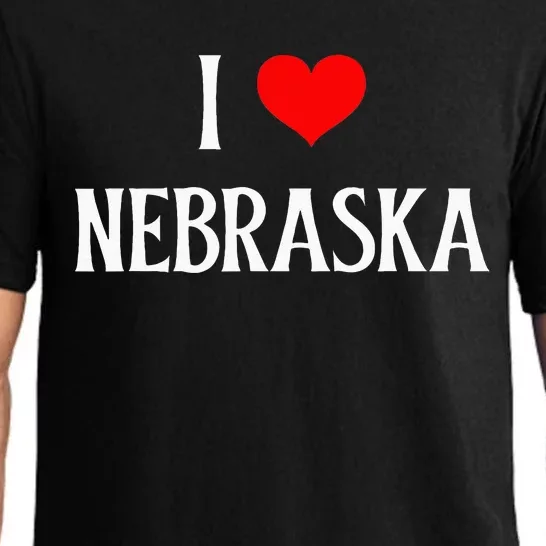 I Love Nebraska I Heart Nebraska NE Holiday Travel Souvenir Pajama Set