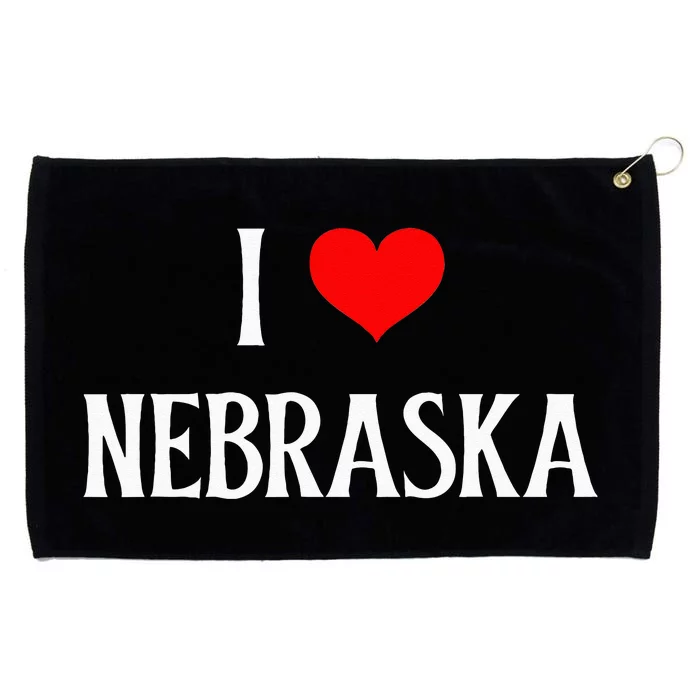 I Love Nebraska I Heart Nebraska NE Holiday Travel Souvenir Grommeted Golf Towel