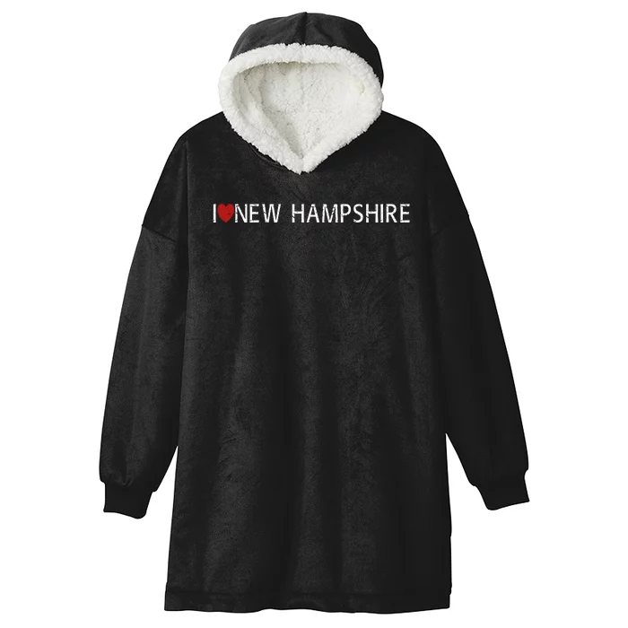 I Love New Hampshire Hooded Wearable Blanket