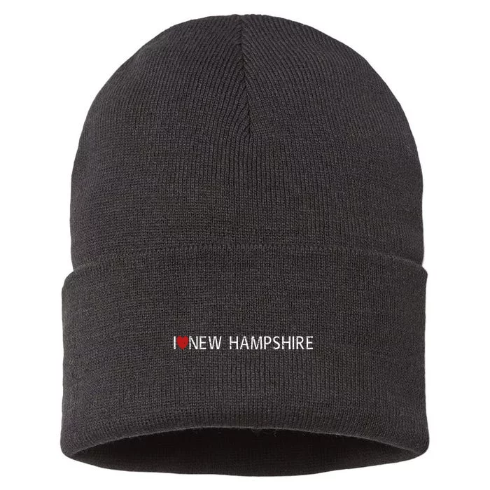 I Love New Hampshire Sustainable Knit Beanie