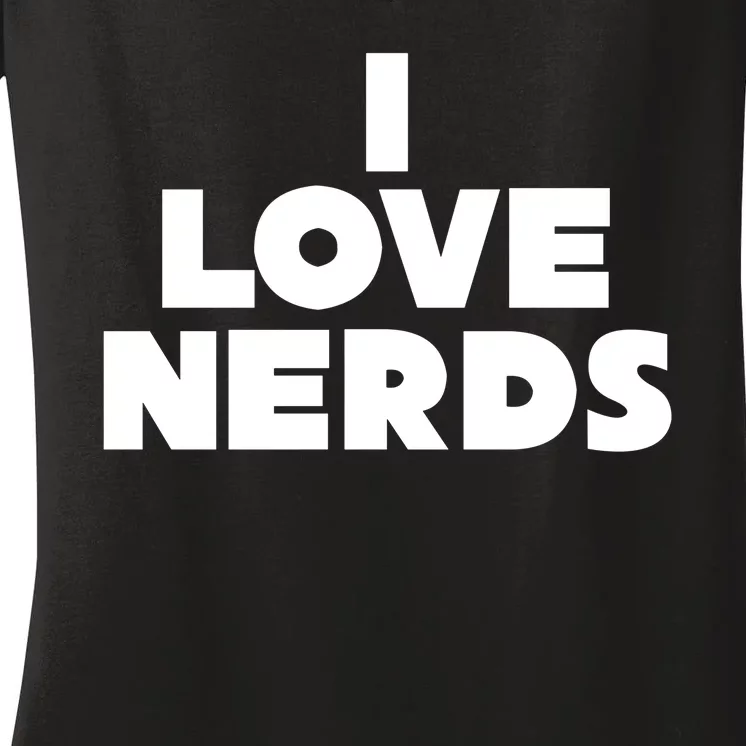 I Love Nerds Women's V-Neck T-Shirt