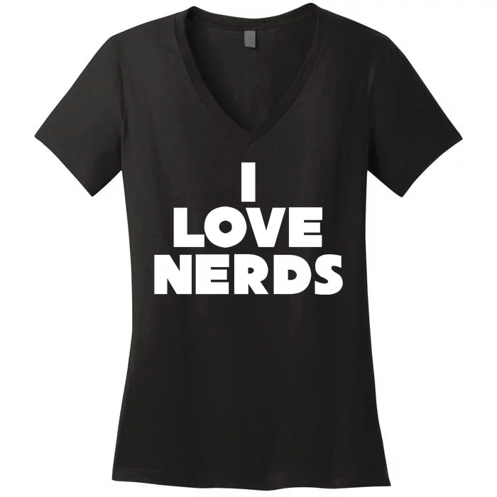 I Love Nerds Women's V-Neck T-Shirt