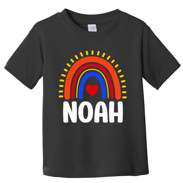 I Love Noah Cute Noah Rainbow Toddler T-Shirt