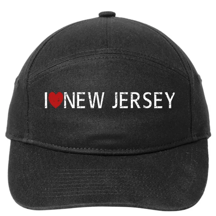 I Love New Jersey 7-Panel Snapback Hat