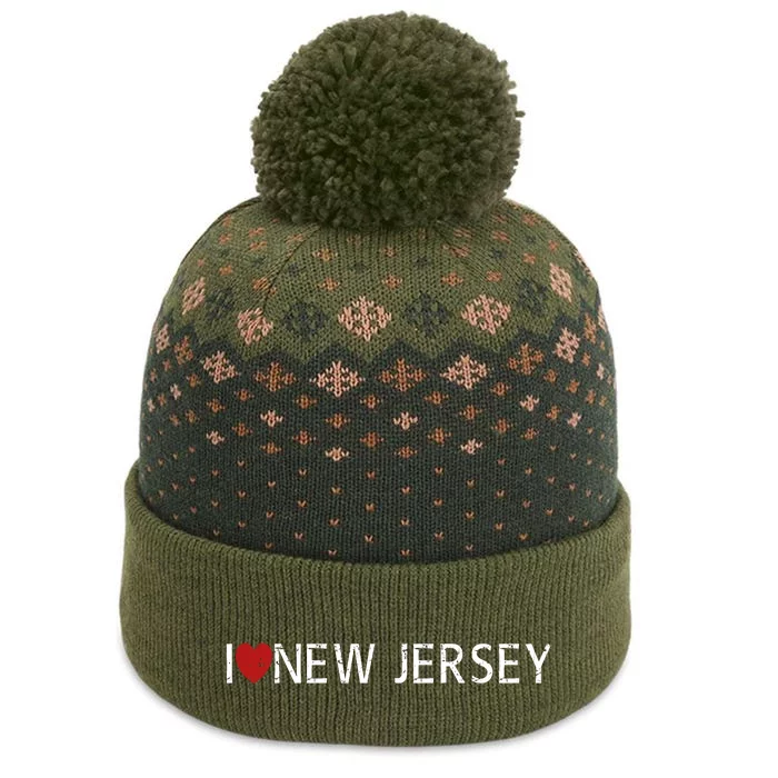 I Love New Jersey The Baniff Cuffed Pom Beanie