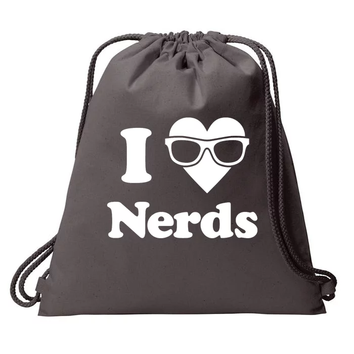 I Love Nerds Drawstring Bag