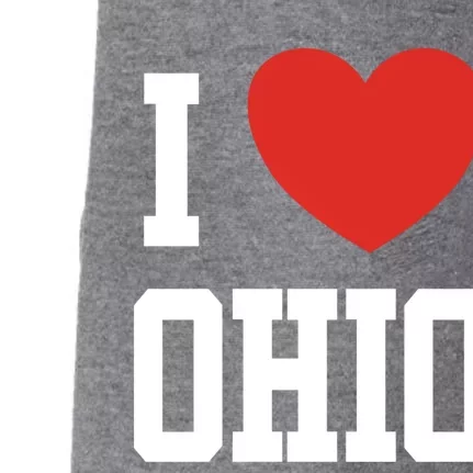 I Love Ohio Loveheart Usa State Cool Gift Doggie 3-End Fleece Hoodie