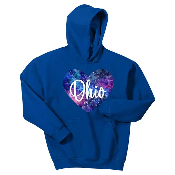 I Love Ohio Usa Gift Kids Hoodie