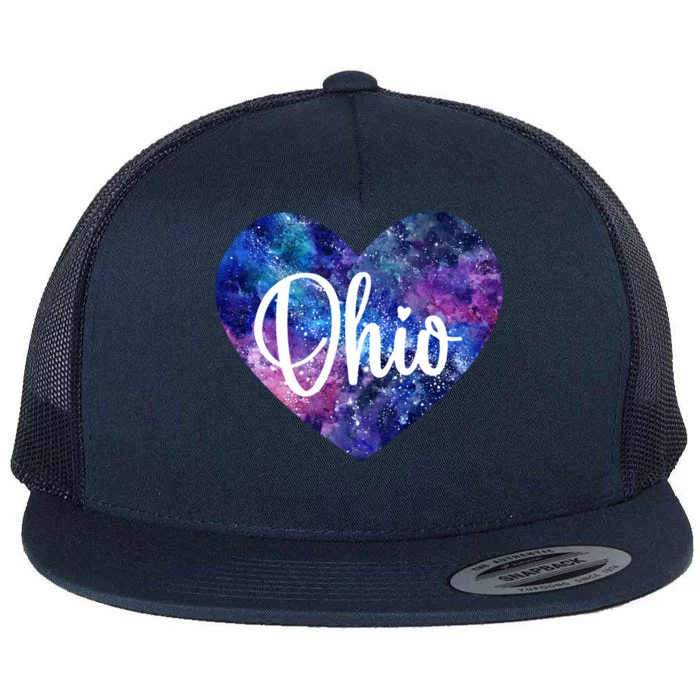 I Love Ohio Usa Gift Flat Bill Trucker Hat