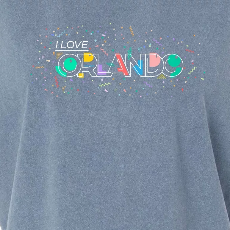 I Love Orlando Party Logo Garment-Dyed Women's Muscle Tee