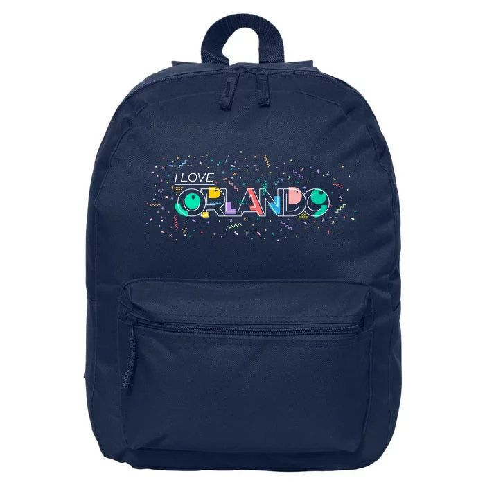 I Love Orlando Party Logo 16 in Basic Backpack