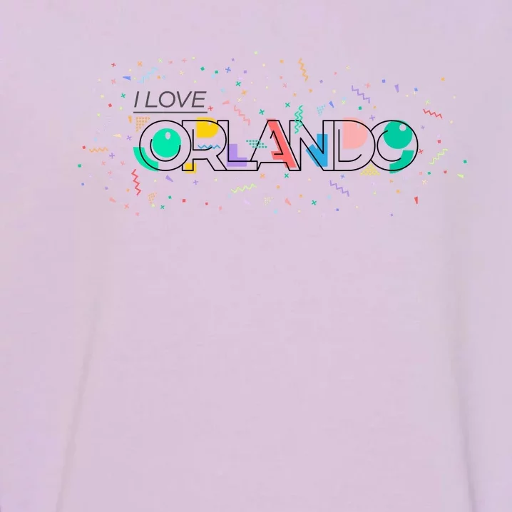 I Love Orlando Party Logo Garment-Dyed Sweatshirt