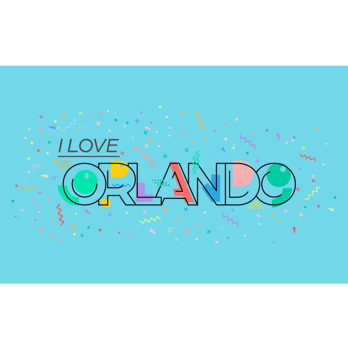 I Love Orlando Party Logo Bumper Sticker