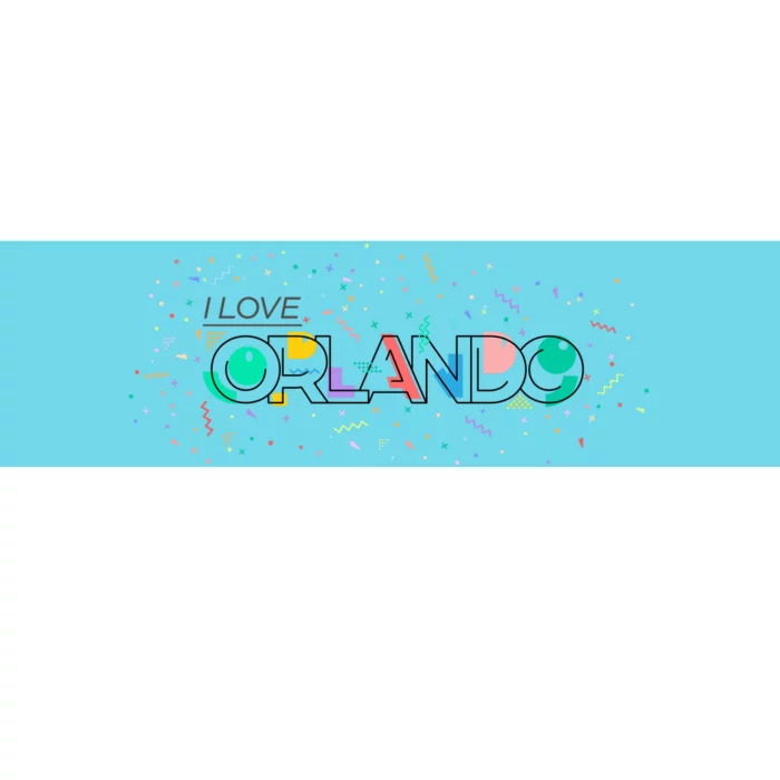 I Love Orlando Party Logo Bumper Sticker