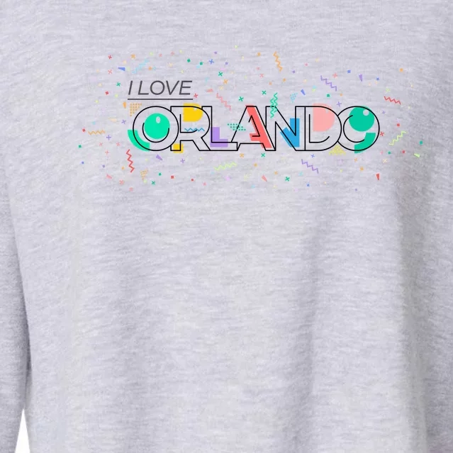 I Love Orlando Party Logo Cropped Pullover Crew