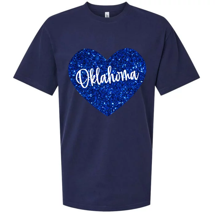 I Love Oklahoma Usa Heart Gift Sueded Cloud Jersey T-Shirt