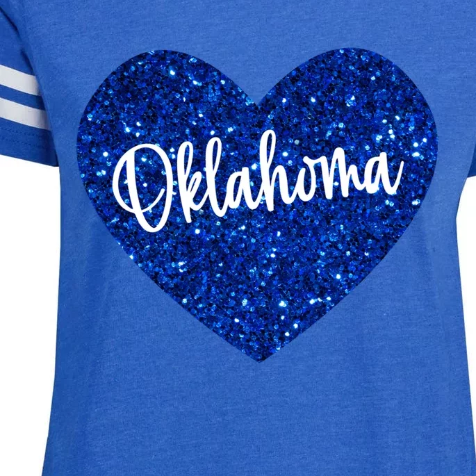 I Love Oklahoma Usa Heart Gift Enza Ladies Jersey Football T-Shirt