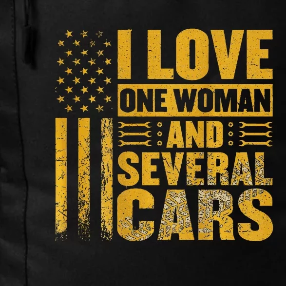 I Love One Woman And Several Cars Mechanic Car Daily Commute Backpack